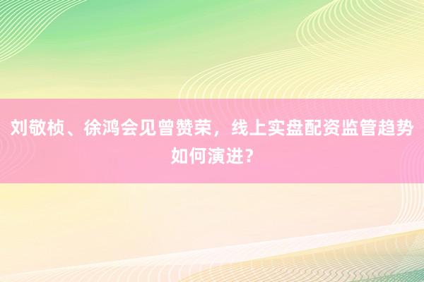刘敬桢、徐鸿会见曾赞荣，线上实盘配资监管趋势如何演进？