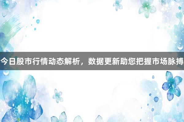 今日股市行情动态解析，数据更新助您把握市场脉搏